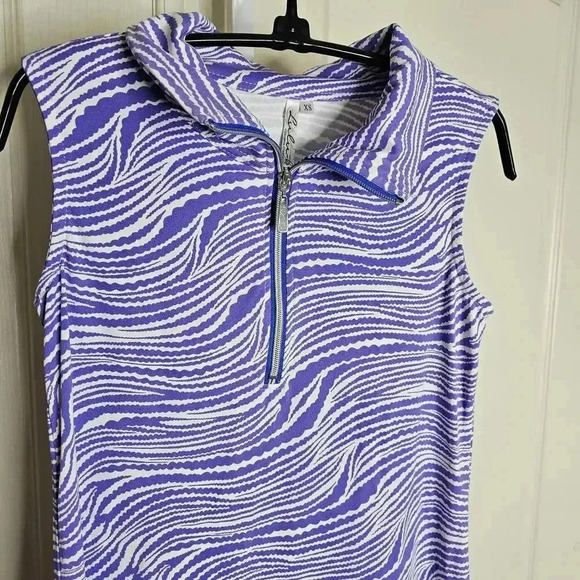 Lulu B Purple Striped Zip Dress - XS - Picture 3 of 6
